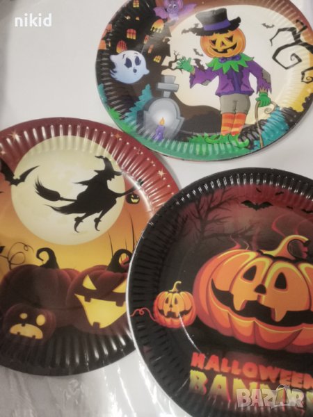 9 бр големи картонени чинии Хелоуин  Halloween парти, снимка 1