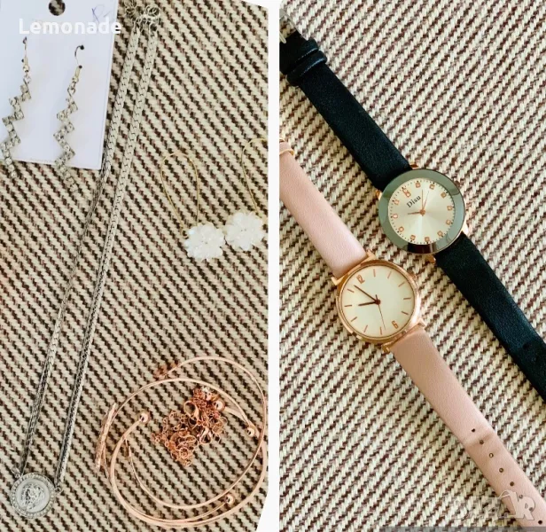 Нов лот дамски часовник с бижута, снимка 1