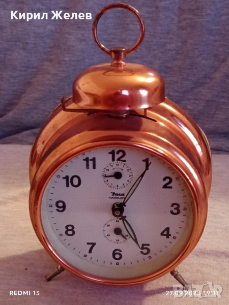 Рядък стар будилник INSA Югославия механичен за КОЛЕКЦИЯ 33447, снимка 1