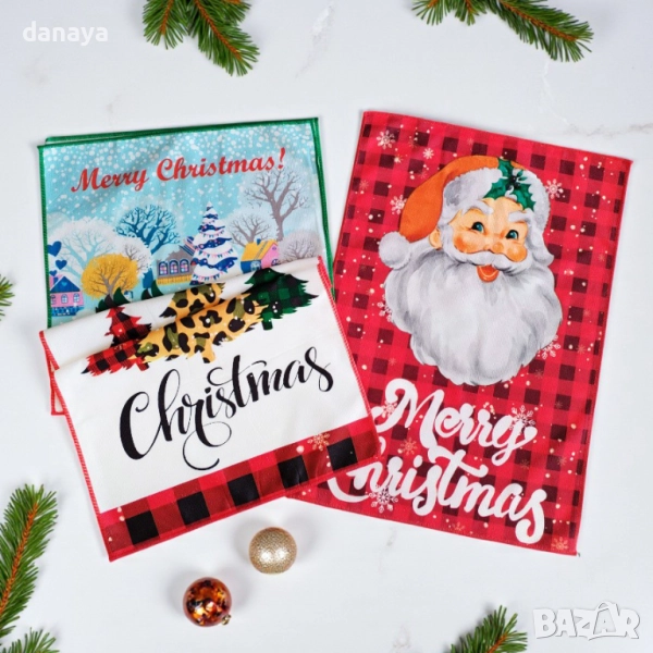 6117 Кухненска коледна кърпа за ръце, 58x40 см, снимка 1