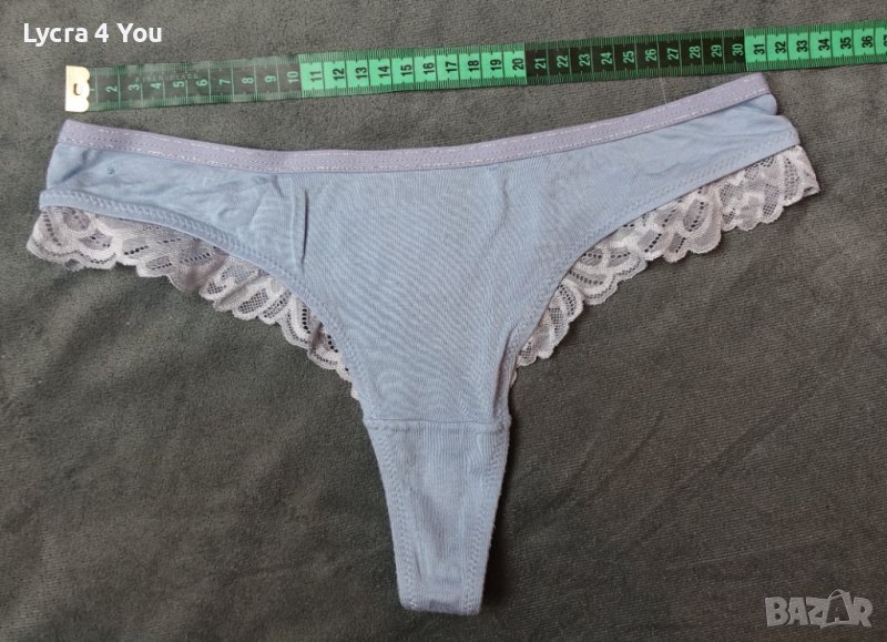 Gina Benotti 36/38 S/M светло сини полупрашки с бяла дантела, снимка 1