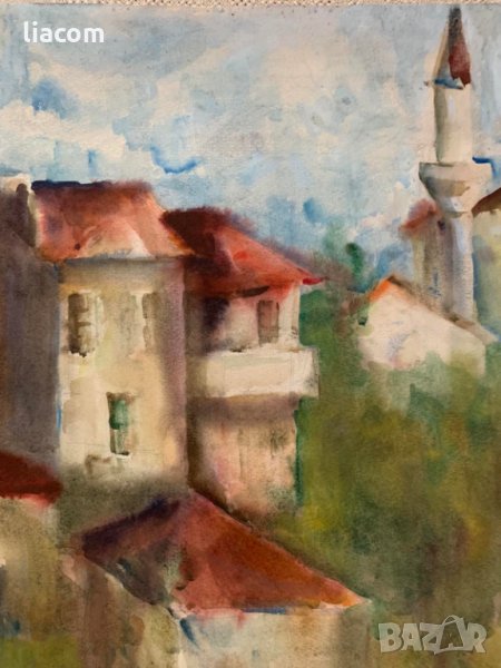 АЛЕКСАНДЪР ИВАНОВ акварел / пейзаж, снимка 1