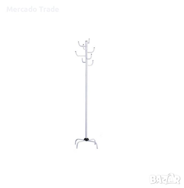Закачалка Mercado Trade, За дрехи, Настолна, Метал, Бял, снимка 1