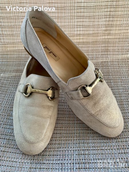 Удобни леко златисти обувки-лоуфъри PAUL GREEN, снимка 1