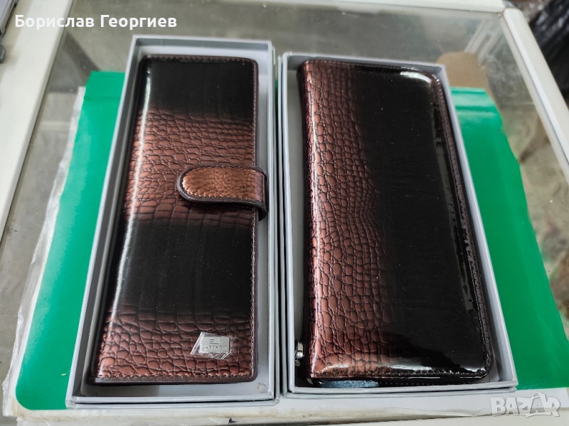 Нов Кожен портфейл enzo nori два броя, снимка 1