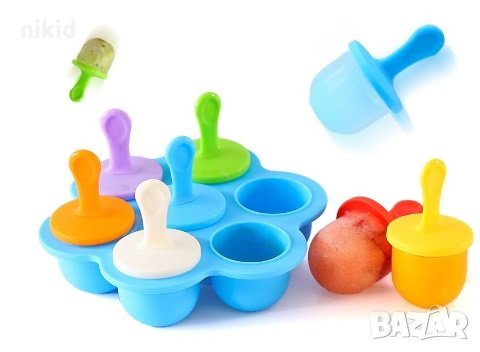 Силиконова форма за направа на ледени близалки сладолед плодов десерт, снимка 1