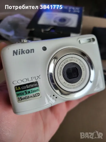 Nikon L25 бял отличен , снимка 1