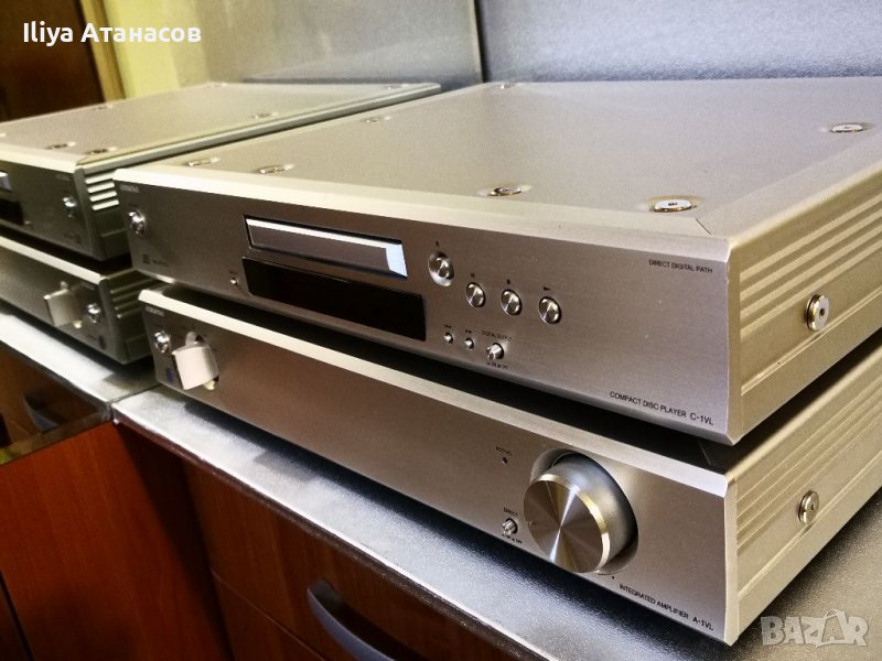 Hi-End Onkyo A-1VL стерео усилвател и Onkyo CD C-1VL TX NR с дистанционно VSX AVR RX AVH DEH, снимка 1