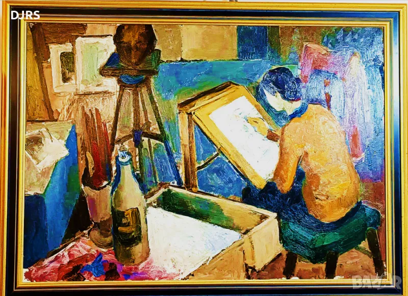 Голяма картина на Светлин Русев, ръчно подписана, снимка 1