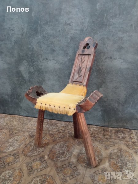 Старинен скандинавски стол за раждане, снимка 1