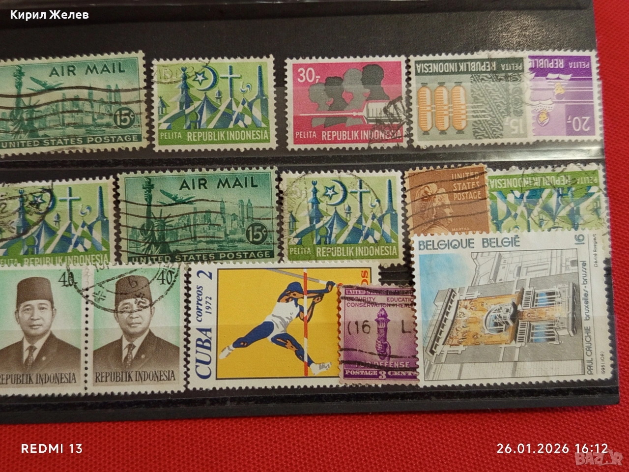 Стари пощенски марки от цял свят смесени КУБА, АМЕРИКА, БЕЛГИЯ за КОЛЕКЦИЯ ДЕКОРАЦИЯ 51613, снимка 1