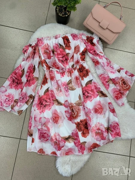 шифонени флорални рокли , снимка 1