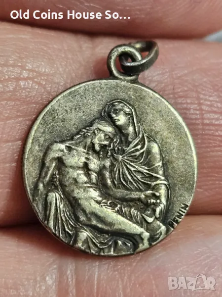 Стар френски дребен медальон, снимка 1