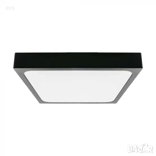 LED плафон квадратен 18W 3000K VT-8618 V-TAC черен, снимка 1