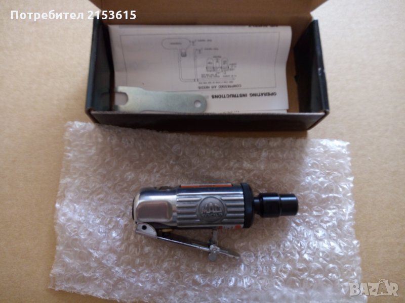 Mac Tools 1/4'' Пневматичен прав шлайф Mini Die Grinder AG14 нов, снимка 1