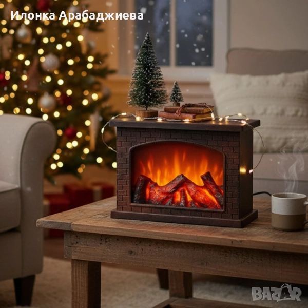 Декоративна LED камина с изкуствен пламък и звук – уют без риск и без отопление, снимка 1