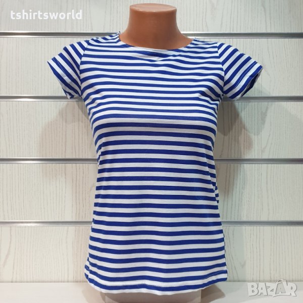 Нова дамска класическа моряшка тениска на райе, снимка 1