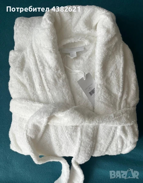 Унисекс класически халат от органичен памук, снимка 1