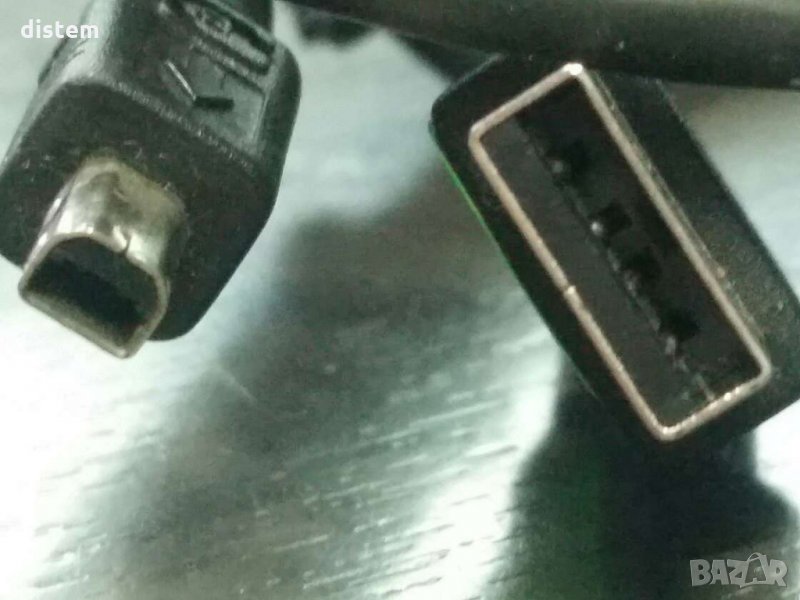 USB 2.0 A мъжки към мини 4P мъжки кабел, 6FT, снимка 1