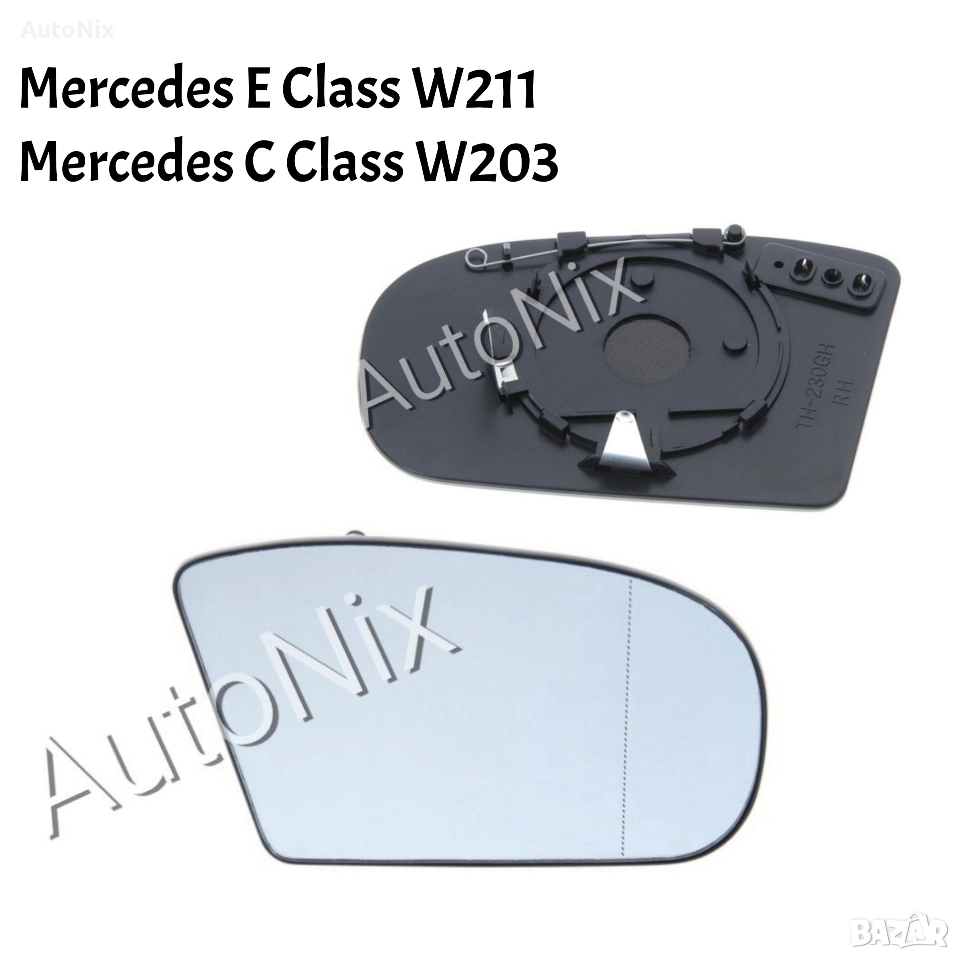 Стъкло за огледало за Mercedes E W211 C W204 тонирано мерцедес е класа, снимка 1