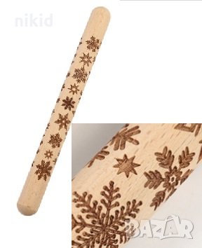 Тънка Коледна дървена Точилка Снежинки за тесто бисквитки фондан декор, снимка 1