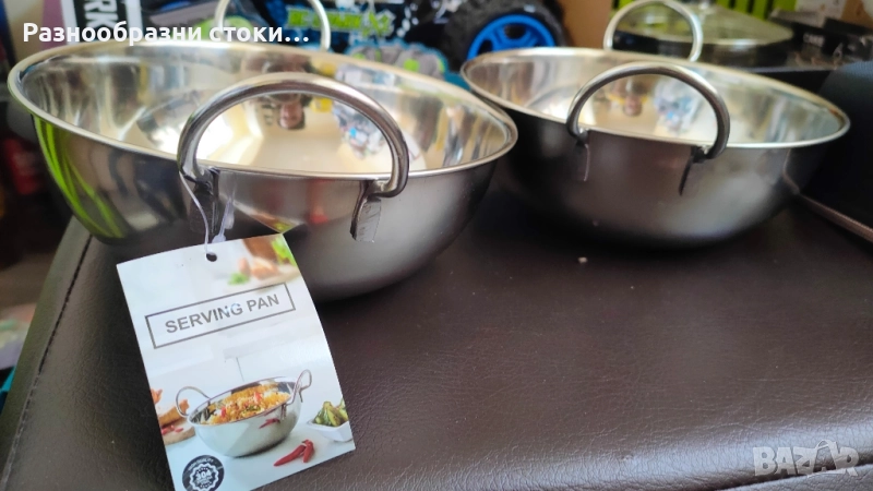 Комплект от 2 броя Красиви Метални Сервировъчни Купи (Serving Pans), снимка 1
