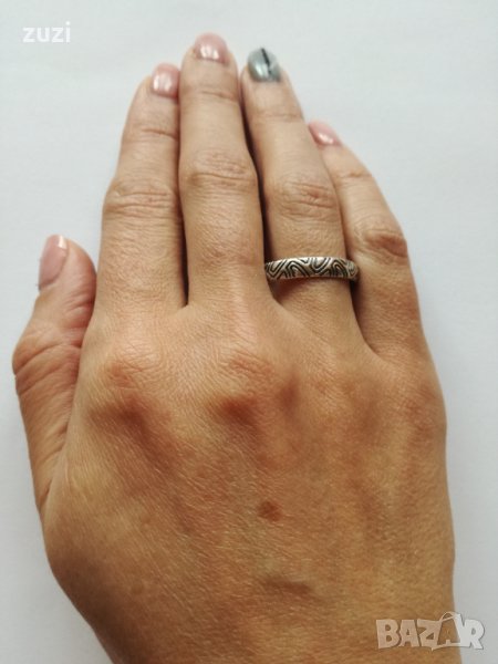 Сребърен пръстен, халка - 925 сребро , снимка 1