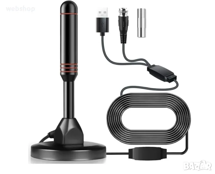 Стайна антена с вграден усилвател за цифрова телевизия, снимка 1