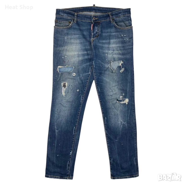 Мъжки дънки Dsquared2 Paint Splashed Distressed Denim Jeans, снимка 1