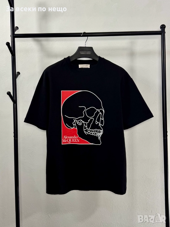 Alexander McQueen Мъжка Черна Тениска👕Мъжка Блуза С Къс Ръкав Код V.B.44, снимка 1