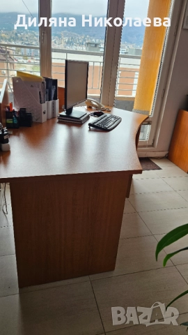 Кафяв офис шкаф, ъглово бюро, малко бюро и секция., снимка 8 - Шкафове и рафтове - 52327796