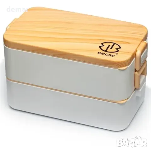 Кутия за храна BMORE Bento 1000 ml с отделения и прибори, снимка 2 - Кутии за храна - 55945940