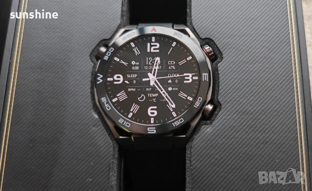 КАТО НОВ * Huawei Watch Ultimate Expedition (CLB‑B19) Black HNBR Strap , снимка 3 - Смарт часовници - 53244002