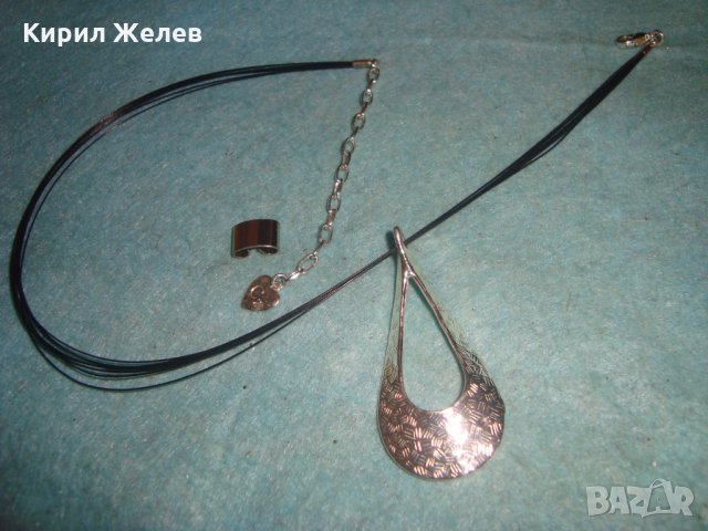 ПОСРЕБРЕН МОДЕН МАРКОВ АРТ МЕДАЛЬОН КОЛИЕ ОГЪРЛИЦА ВЕЧЕРНО БИЖУ 8557