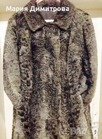 Бутиково сиво омбре палто Астраган Swakara, снимка 4 - Палта, манта - 39306319