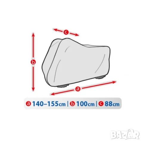 Сиво покривало Kegel Basic S QUAD за ATV, снимка 2 - Аксесоари и консумативи - 55866203