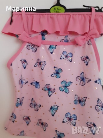 нов бански от две части за момиче 4-5год.,и 5-6год., снимка 2 - Детско бельо и бански  - 30029081