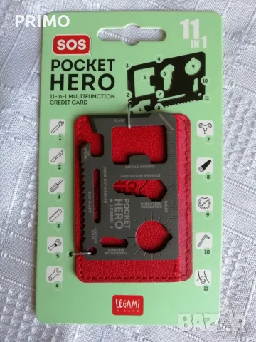 Тактическа инструмент 11 в 1 Legami SOS Pocket Hero