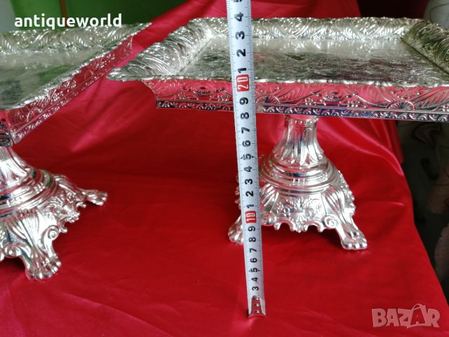 Комплект Големи БАРОКОВИ Подноси , Купи , Фруктиери, снимка 5 - Антикварни и старинни предмети - 29111233