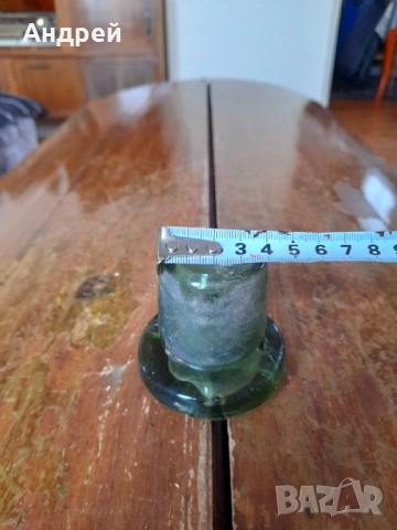 Стара стъклена запушалка,тапа #9, снимка 5 - Други ценни предмети - 53198616