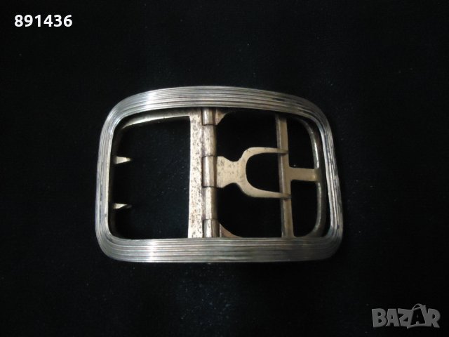 Стара френска сребърна катарама за колан с позлата антикварна