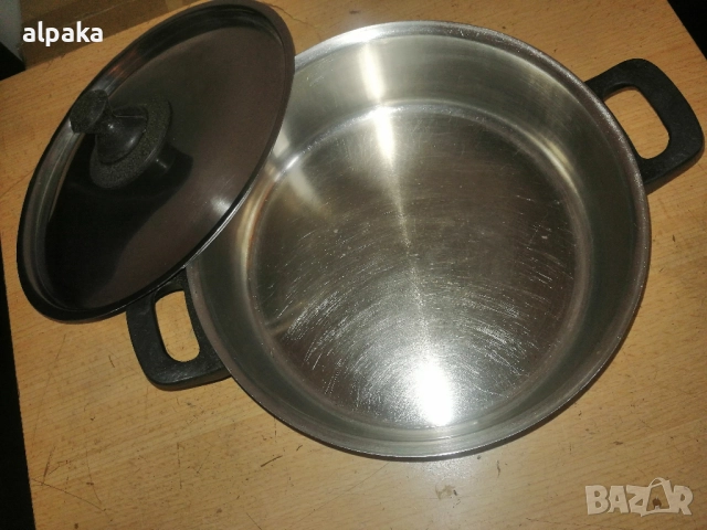 Продава се 3.5 литрова тенджера алпака, двойно дъно, снимка 3 - Съдове за готвене - 51840317