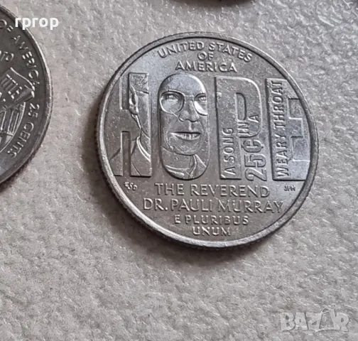 САЩ.1/4 долар.
10 бр.
Серия  известни американски жени за 2022 , 23 и 24  год., снимка 15 - Нумизматика и бонистика - 50261512