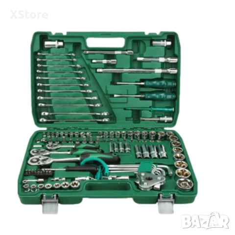 Комплект инструменти за ремонт на автомобил, 121 части