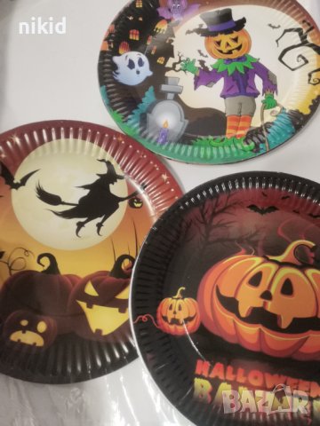 9 бр големи картонени чинии Хелоуин  Halloween парти