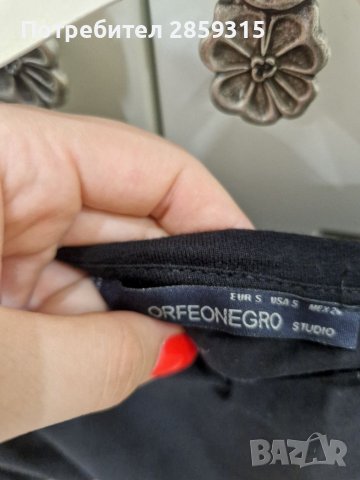 Дамска елегантна черна риза, снимка 5 - Ризи - 37630522