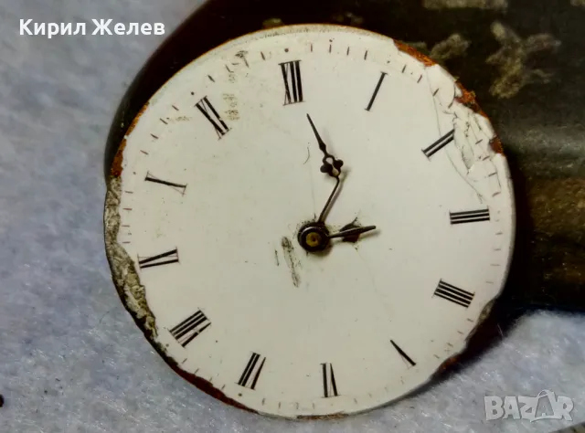 МЕХАНИЗЪМ от СТАР КОЛЕКЦИОНЕРСКИ ШВЕЙЦАРСКИ ДЖОБЕН ЧАСОВНИК с ПОРЦЕЛАНОВ РИМСКИ ЦИФЕРБЛАТ 49630, снимка 2 - Джобни - 48635620