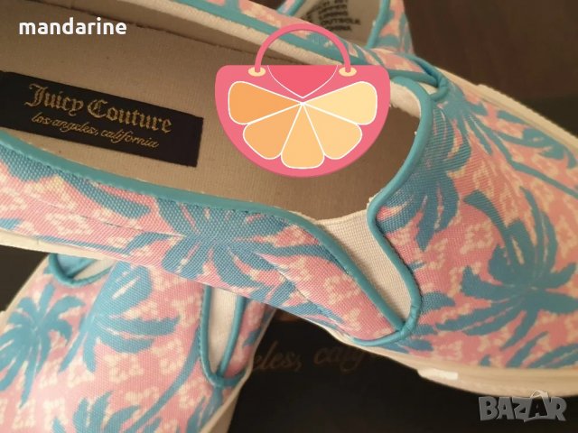 ПРОМО 🍊 JUICY COUTURE 🍊 Оригинални дамски свежи летни обувки PINK & BLUE № 39½ и 40½ нови с кутия, снимка 11 - Дамски ежедневни обувки - 21901522