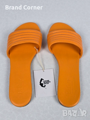 Нови дамски кожени чехли LeGer - 38, снимка 3 - Чехли - 54329731