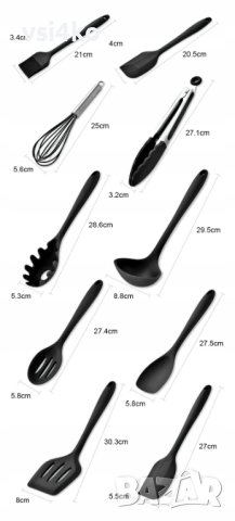 Комплект кухненски прибори от 10 части, снимка 3 - Прибори за хранене, готвене и сервиране - 40349957